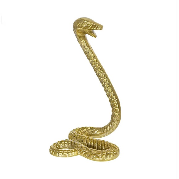 Snake Reptile Figurine Gold 10” H NWT - Picture 1 of 5